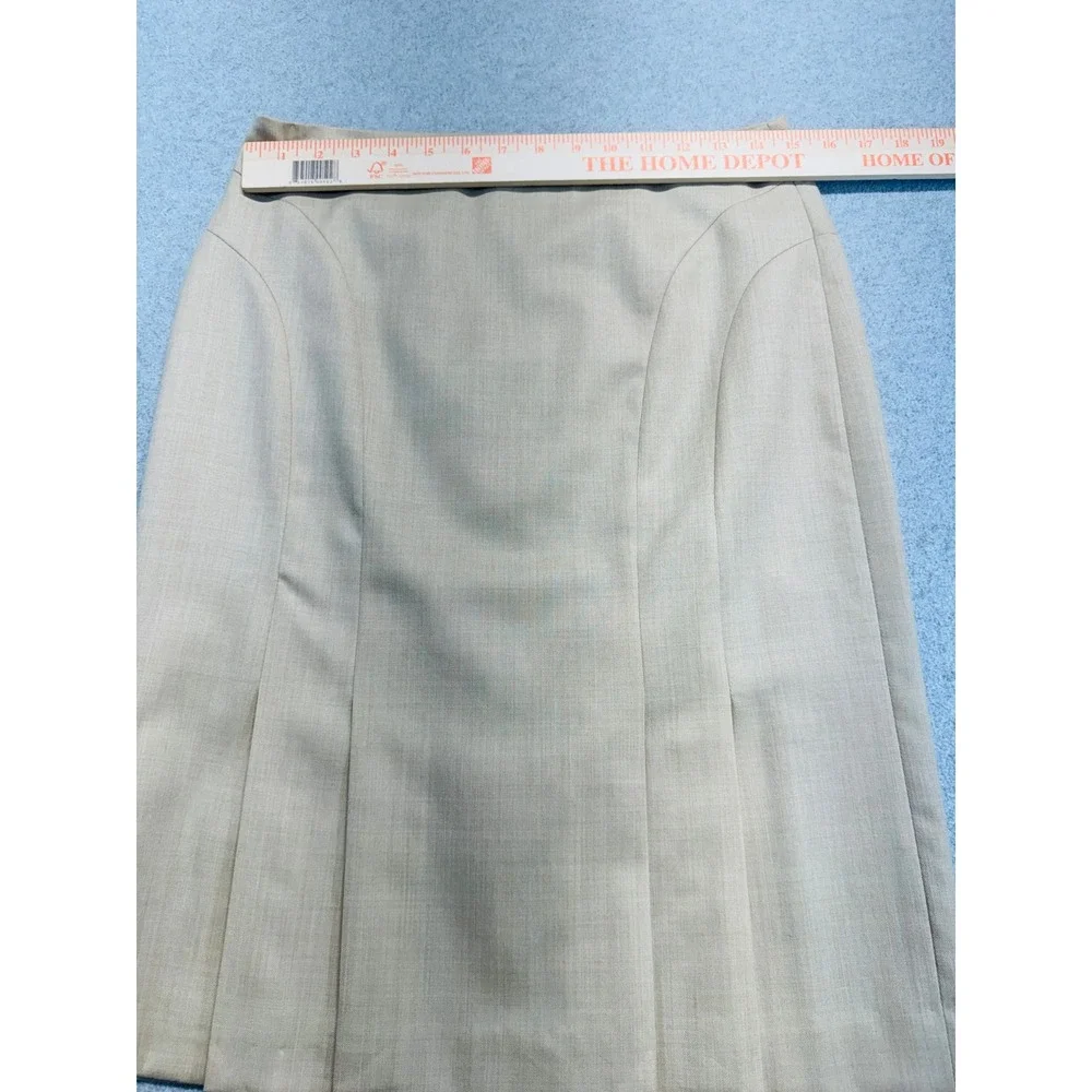 Ann Taylor LOFT Women 6 Tan A-Line Career Skirt Knee Length Lined Office Classic